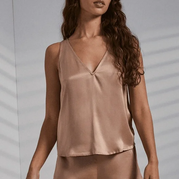 Lunya Washable Silk Pajama Tank Set Size M - Picture 3 of 4